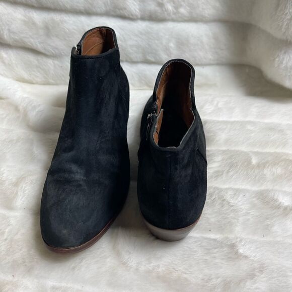 Sam Edelman black Leather suede ankle boots side zipper pointed toe size 9.5 - Picture 5 of 12